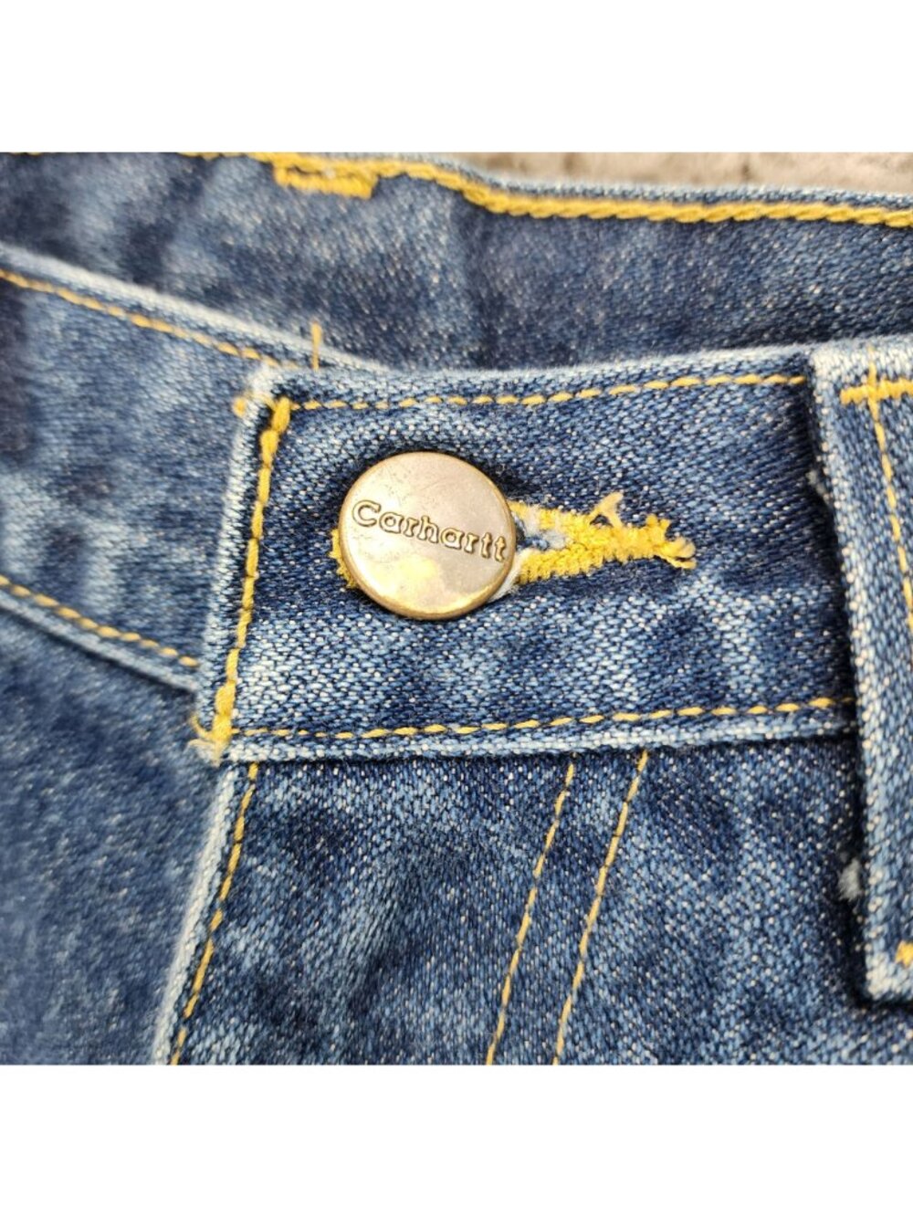 Carhartt Jeans Mens 30x32 Blue Cotton Denim Bootcut Fire Resistant *Read* - Picture 10 of 16